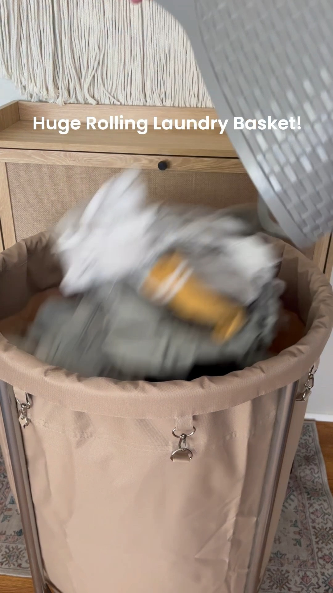 This rolling laundry hamper can fit 3 to 4 of my standard size baskets in it!

#LTKKids #LTKHome #LTKFamily