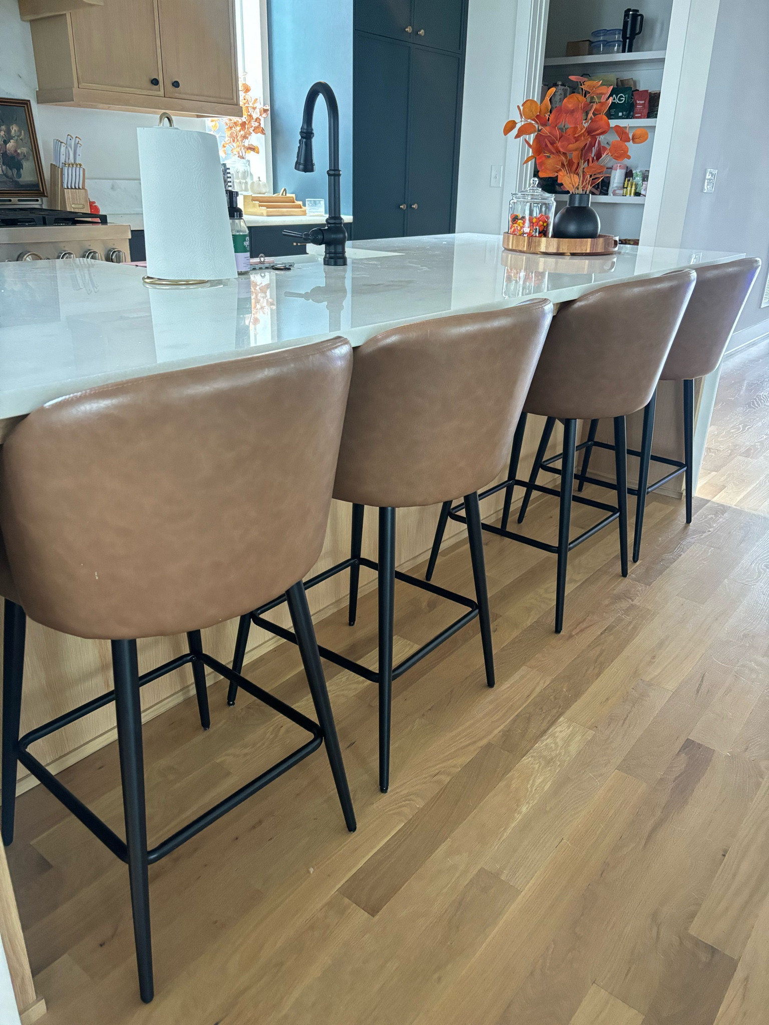 Barstools in the kitchen! Great quality and love the color of the faux leather! They are super comfortable and very durable. 
 
Home decor, Amazon home furniture , Amazon decor

#LTKHome