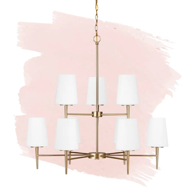 Victor 9 - Light Shaded Tiered Chandelier | Wayfair North America