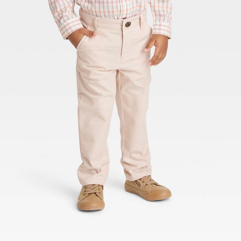 Toddler Boys' Stretch Chambray Suiting Pants - Cat & Jack™ Tan | Target
