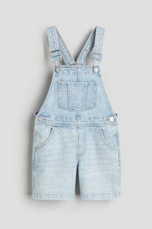 Denim Overall Shorts - Light denim blue - Kids | H&M US | H&M (US + CA)