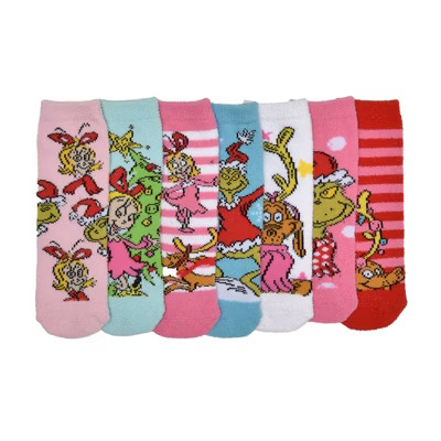 Girls' Grinch 7 Days Of Cozy Socks | Target