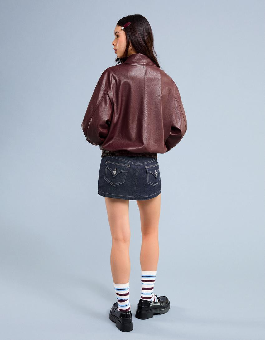 Kunstlederjacke - Jacken und Trenchcoats - Damen | Bershka DE