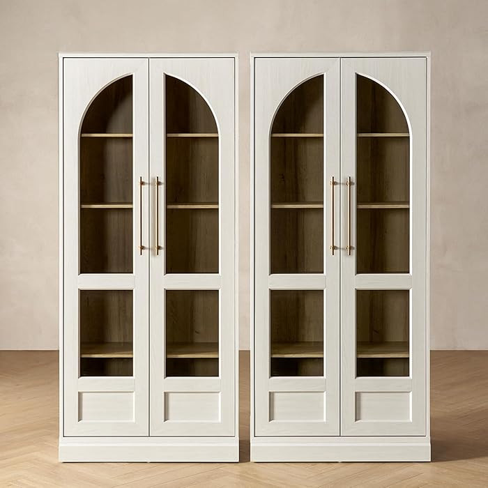 mopio Blake Tall Display Cabinet, Kitchen Buffet Pantry Cupboard, Trophy Display Case, Storage Ca... | Amazon (US)