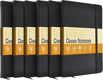 LYTek Classic Notebook Journals,5.5"x8.25" Ruled Notebooks,Faux Leather Hardcover with Elastic Cl... | Amazon (US)