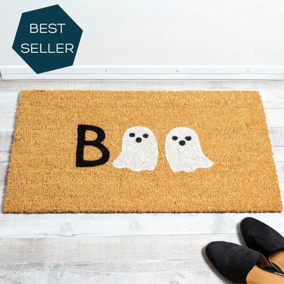 Halloween Doormat, Ghost Doormat, Ghost Decor for porch, Halloween Decor, Boo Doormat. Halloween ... | Etsy (US)