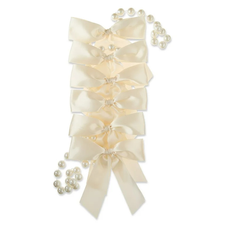 Pearls and Bows Beaded Garland, Cream, 6', Easter by Way To Celebrate | Walmart (US)