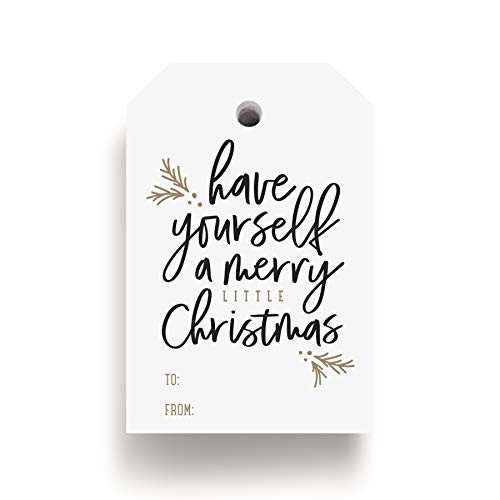 Bliss Collections Gift Tags, Thank You Tags, Seasonal Favors, Parties, and Celebrations Gift Tag 2"x3", 50 Pack (Merry Little Christmas) | Amazon (US)
