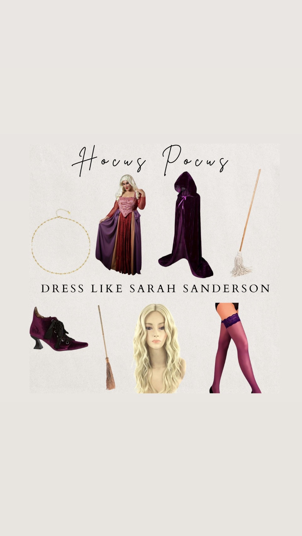 Dress like Sarah Sanderson from Hocus Pocus.