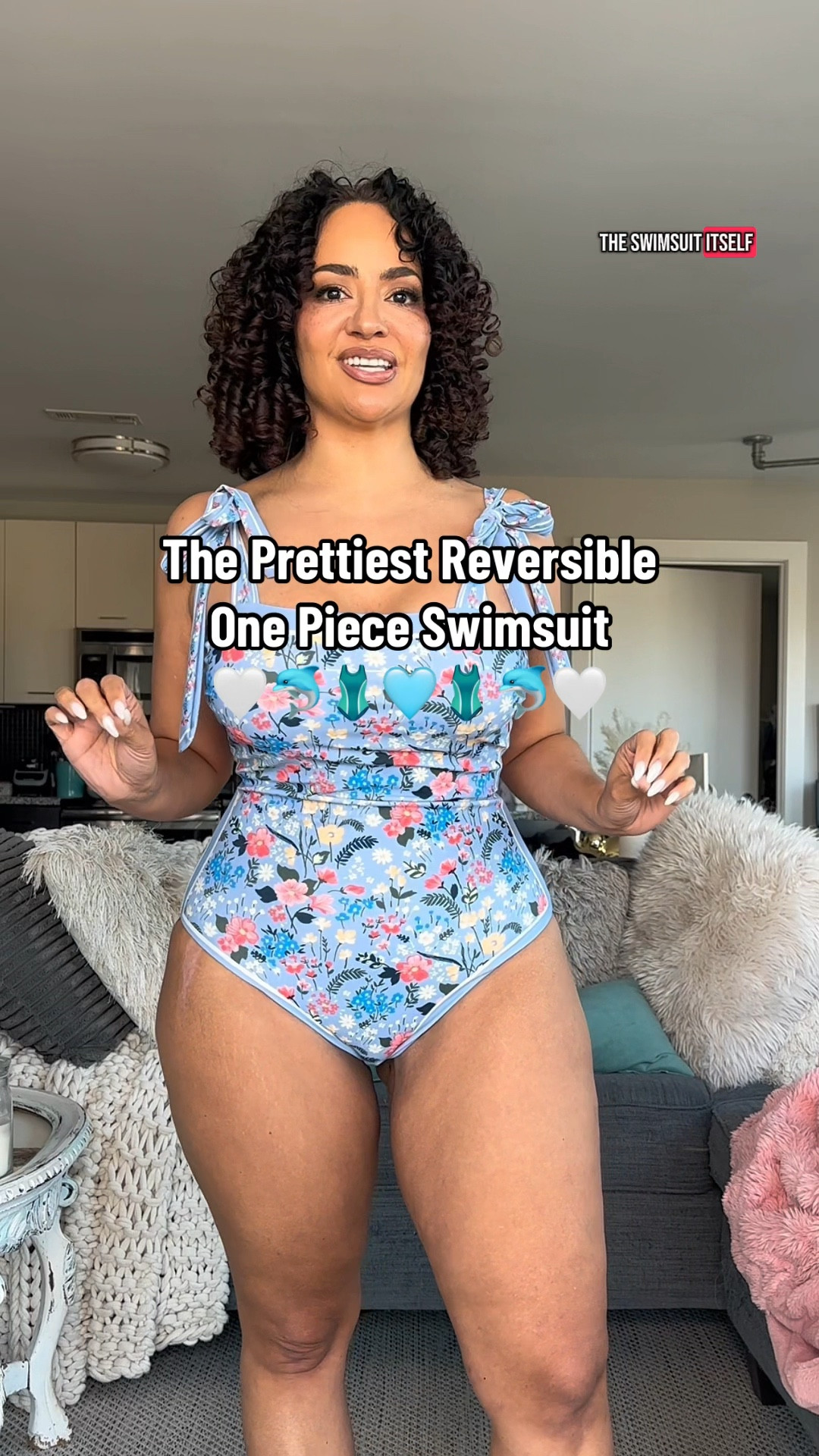 The prettiest reversible one piece swimsuit 🩵 She is giving summer on the Amalfi Coast 😍🌊🍋🩱 

Sizing ⬇️

5’3 • 155 lbs
Size 8 / Medium
Bust: 34DDD
Waist: 28”
Hips: 43”
Wearing Size Medium 

over 40, millennial, petite, petite curvy, curvy, size 8, midsize, vacation outfit, resort wear, swimwear, swimsuits, European vacation, spring break 

#LTKPetite #LTKOver40 #LTKSwim