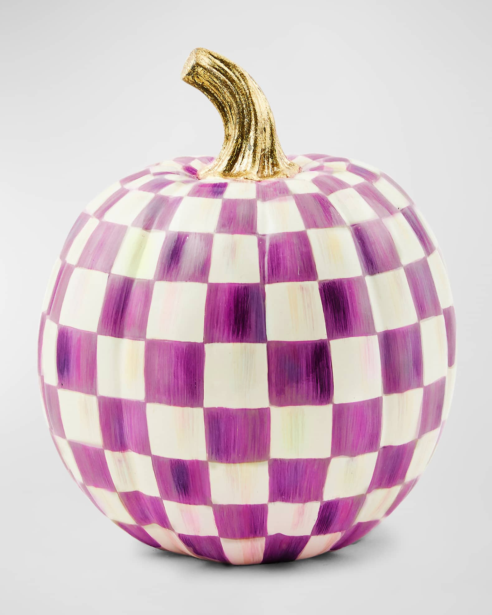Plum Check Pumpkin, 10" | Neiman Marcus
