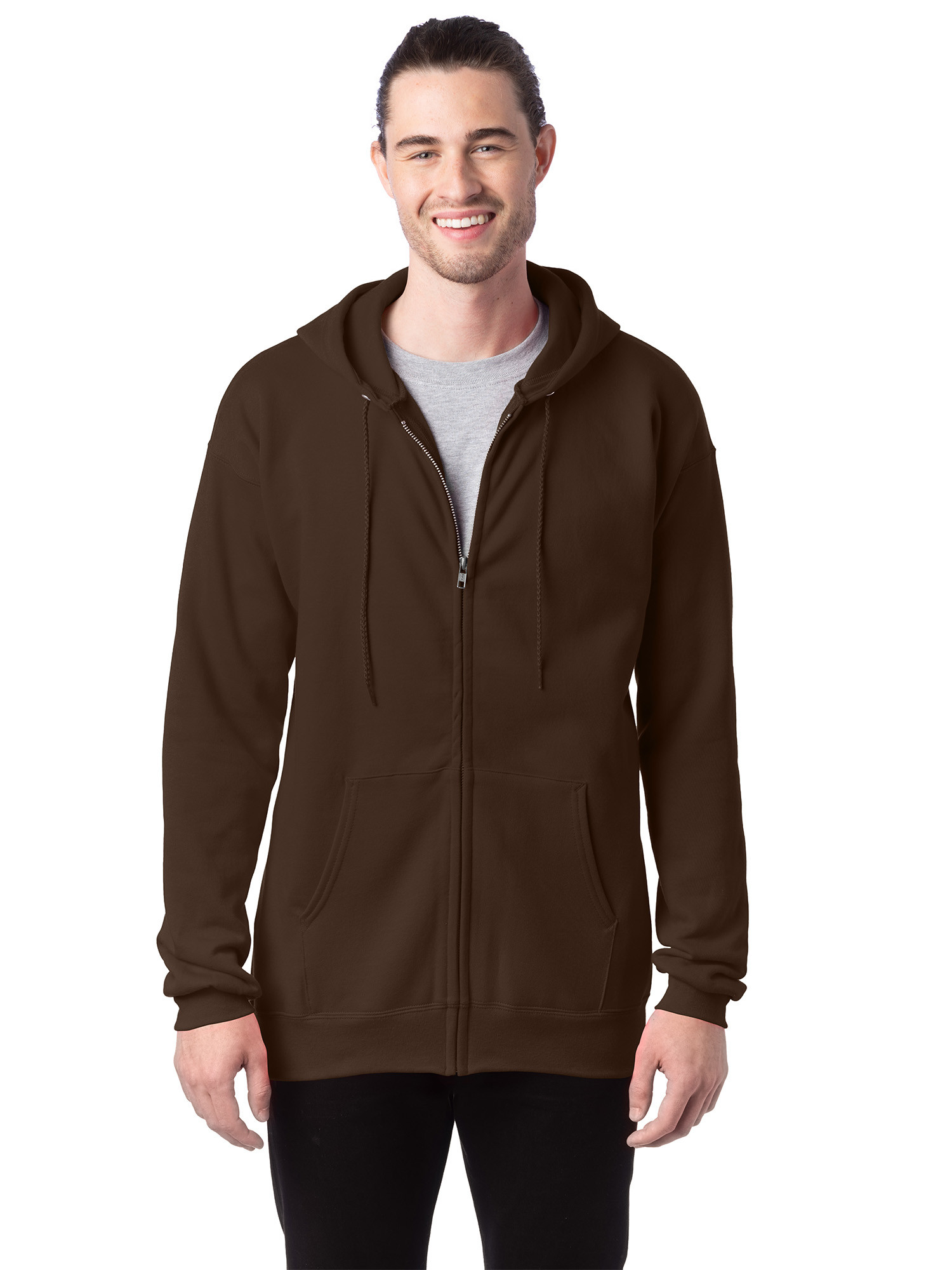 Hanes Men's and Big Men's Ultimate Cotton Heavyweight Full Zip Hoodie, Sizes S-3XL | Walmart (US)