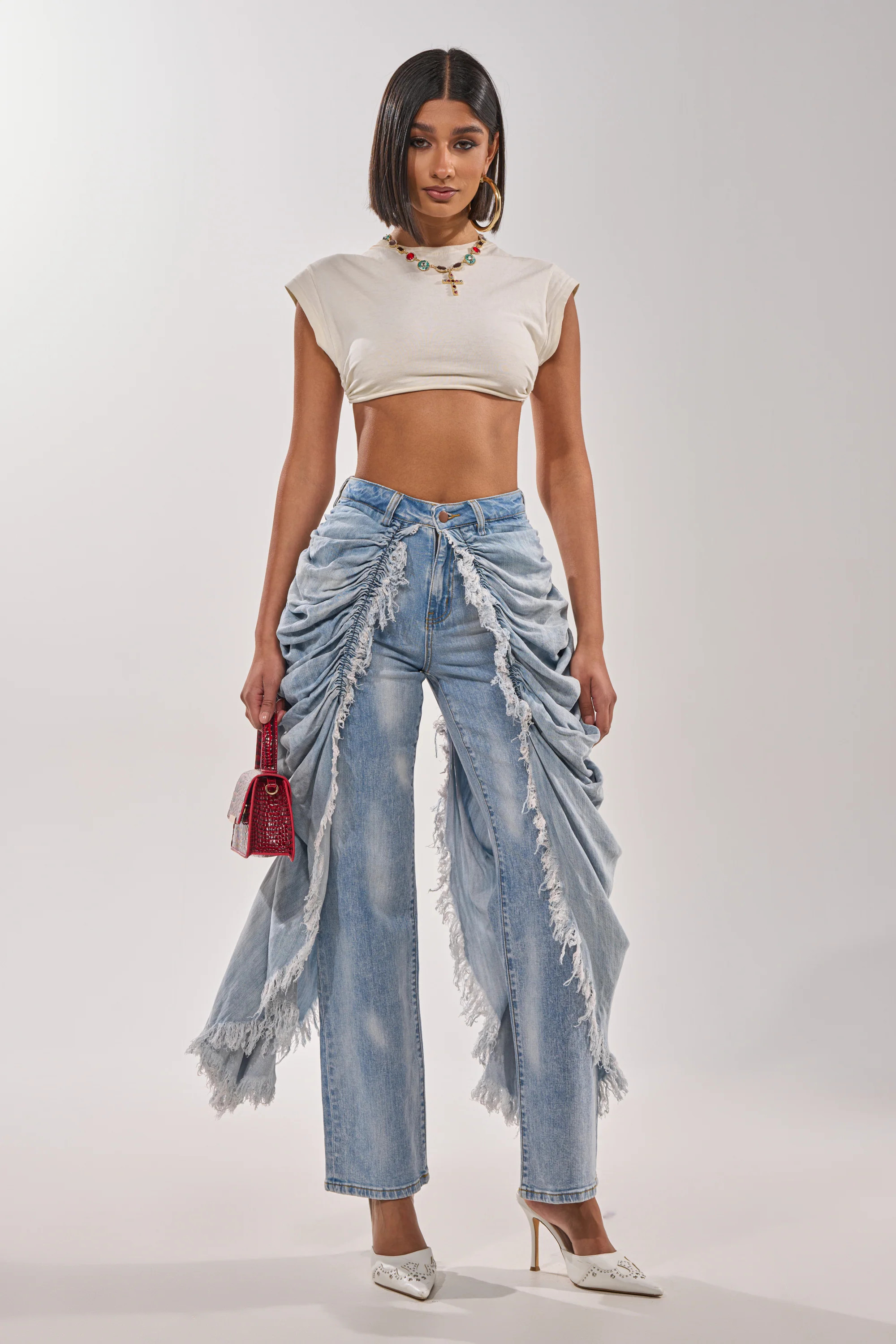 ALL OVER THE PLACE DENIM PANT | AKIRA