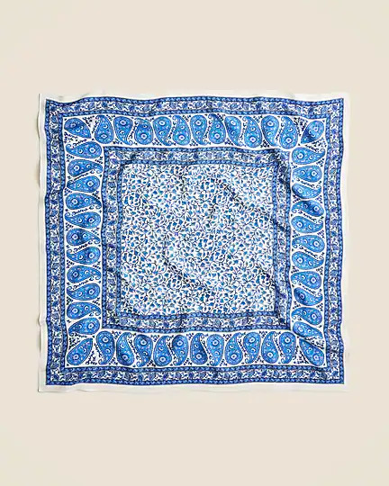 Oversized printed silk bandana | J. Crew US