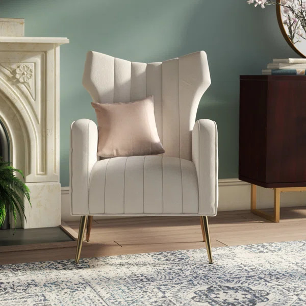 Biggins 27.5'' Wide Velvet Wingback Chair | Wayfair North America