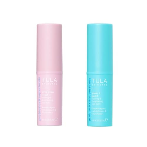 TULA Skin Care Glow & Get It Cooling & Brightening Eye Balm 0.35 oz + Rose Glow & Get It Cooling & Brightening Eye Balm 0.35 oz, 2 Piece Set | Amazon (US)