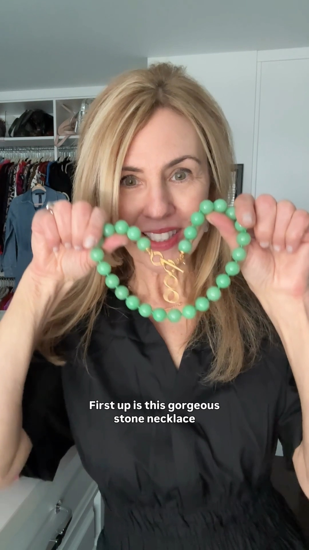  my nose looks a little red, it’s because I have a terrible head cold.  🤧
It’s going around, stay healthy! 

I always get excited to open up new @julievos pieces. #julievospartner 
Their new spring collection is absolutely gorgeous.✨

My favorite is the green necklace…no the pink heart…no the white earrings. 🤷🏼‍♀️
I can’t make up my mind! How about you?

#LTKvlog #LTKOver40
