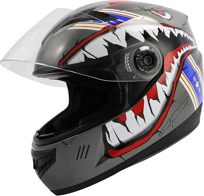 TCMT Dot Youth & Kids Motocross Offroad Street Helmet Full Face Shark Motorcycle Youth ATV Helmet... | Amazon (US)
