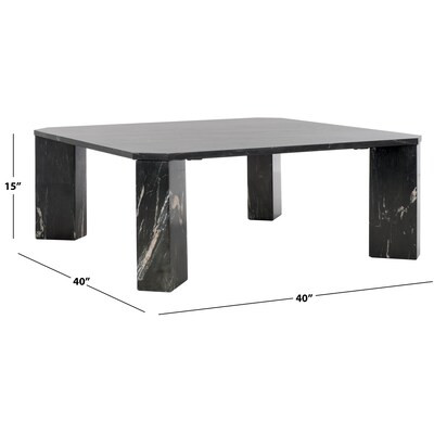 SAFAVIEH Couture Daysi Marble Top Square Coffee Table - 40 in. W x 40 in. D x 15 in. H | Bed Bath & Beyond