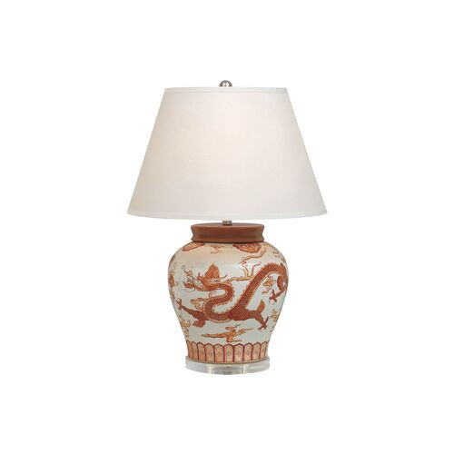 Dragon Table Lamp, Mandarin Spice | One Kings Lane