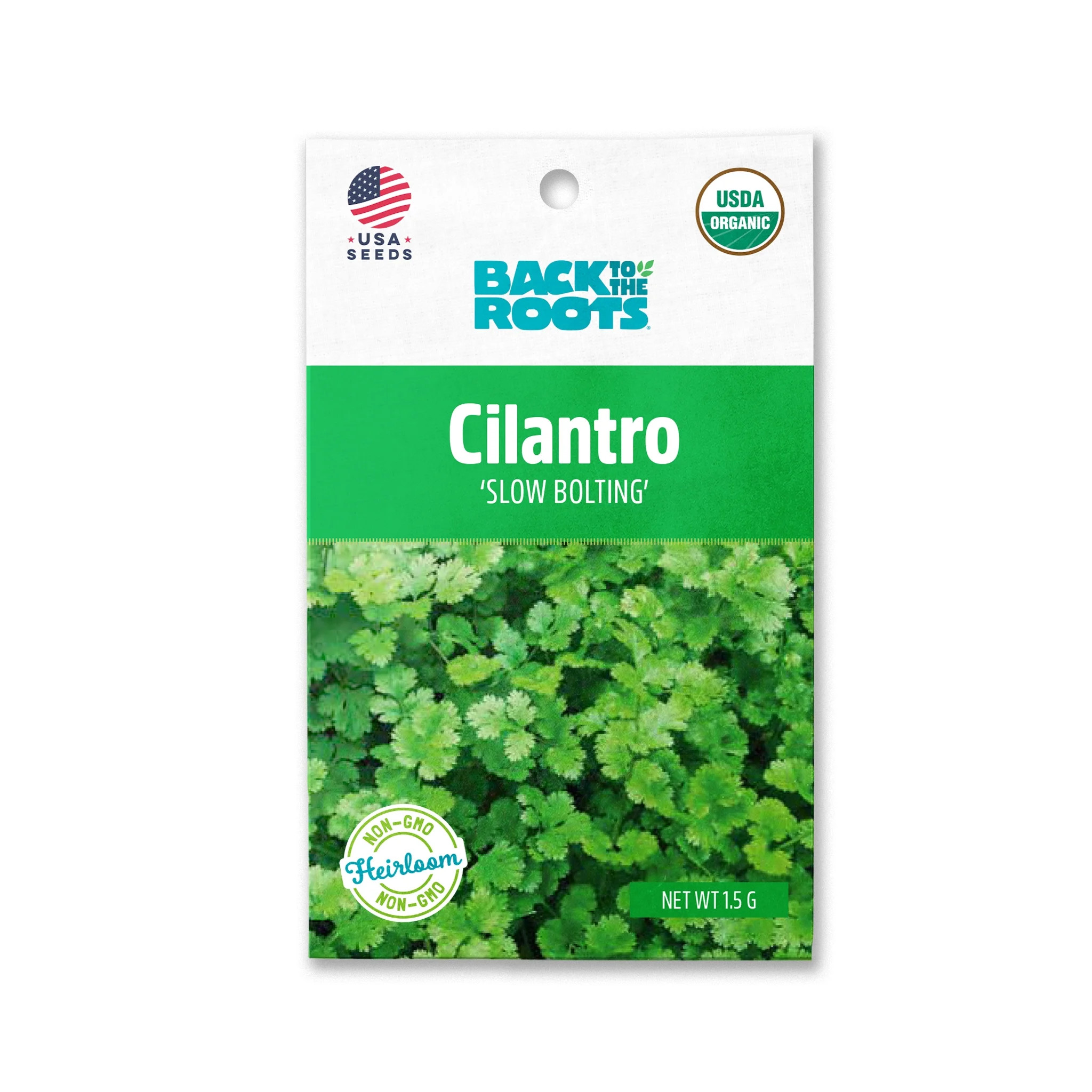 Back to the Roots Organic Slow Bolting Cilantro Seeds, 1 Packet | Walmart (US)