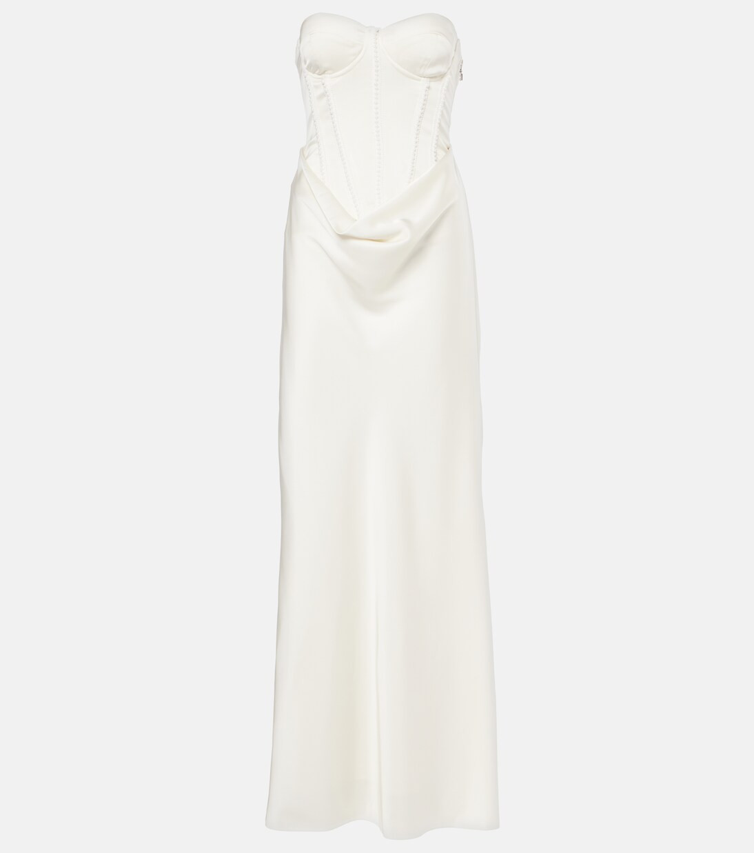 Bridal embellished satin corset dress | Mytheresa (US/CA)