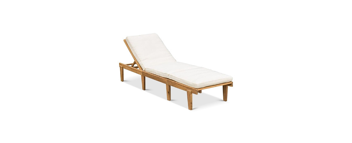 Tennon Chaise Lounge - Teak | Macy's