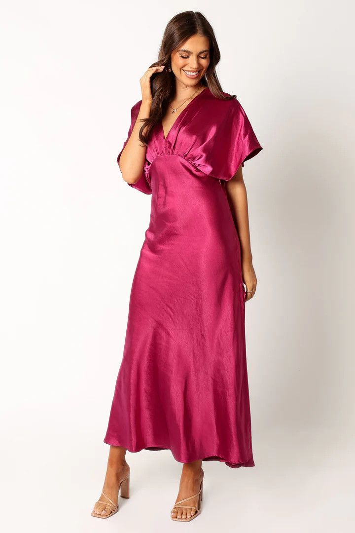 Ricki Maxi Dress - Magenta Dress - Fall Wedding Guest Dress #LTKwedding #LTKover40 | Petal & Pup (US)