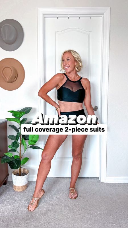 Swimsuit season is here! Here are two styles that are 2 pieces, but still provide coverage. 
1-3 - mesh top 2-piece - size medium. Love the support of this one! Adjustable straps. And the bottoms are high rise, full coverage, and have ruching on the front. 
4-5 - smocked top 2-piece - size medium. Adjustable straps that can also be removed. Ruffles provide extra coverage. High rise bottoms (slightly more cheeky than the other style) have a ruffle in the front  


#LTKVideo #LTKSwim #LTKFindsUnder50