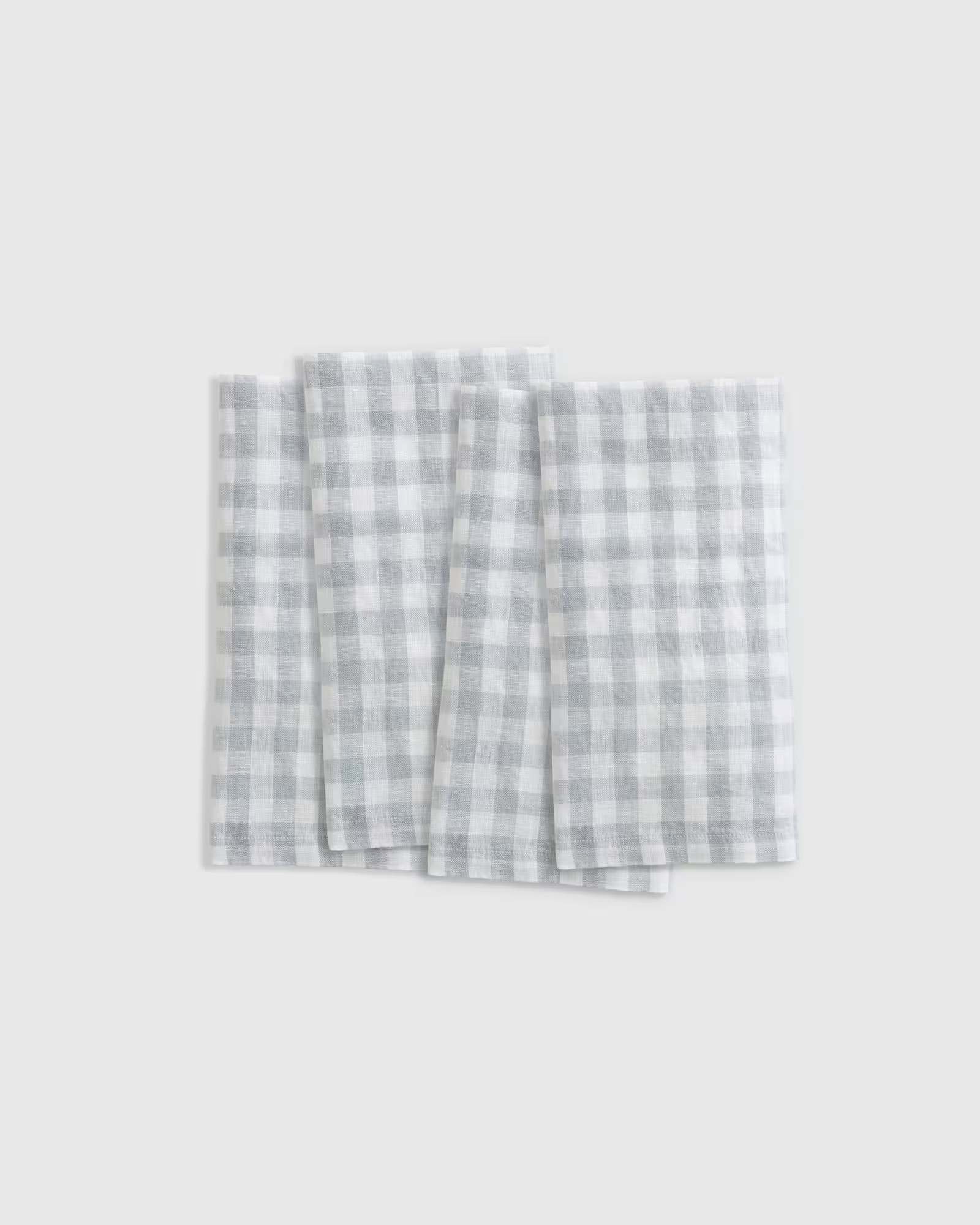 Olive European Linen Gingham Napkins (Set of 4) | Quince