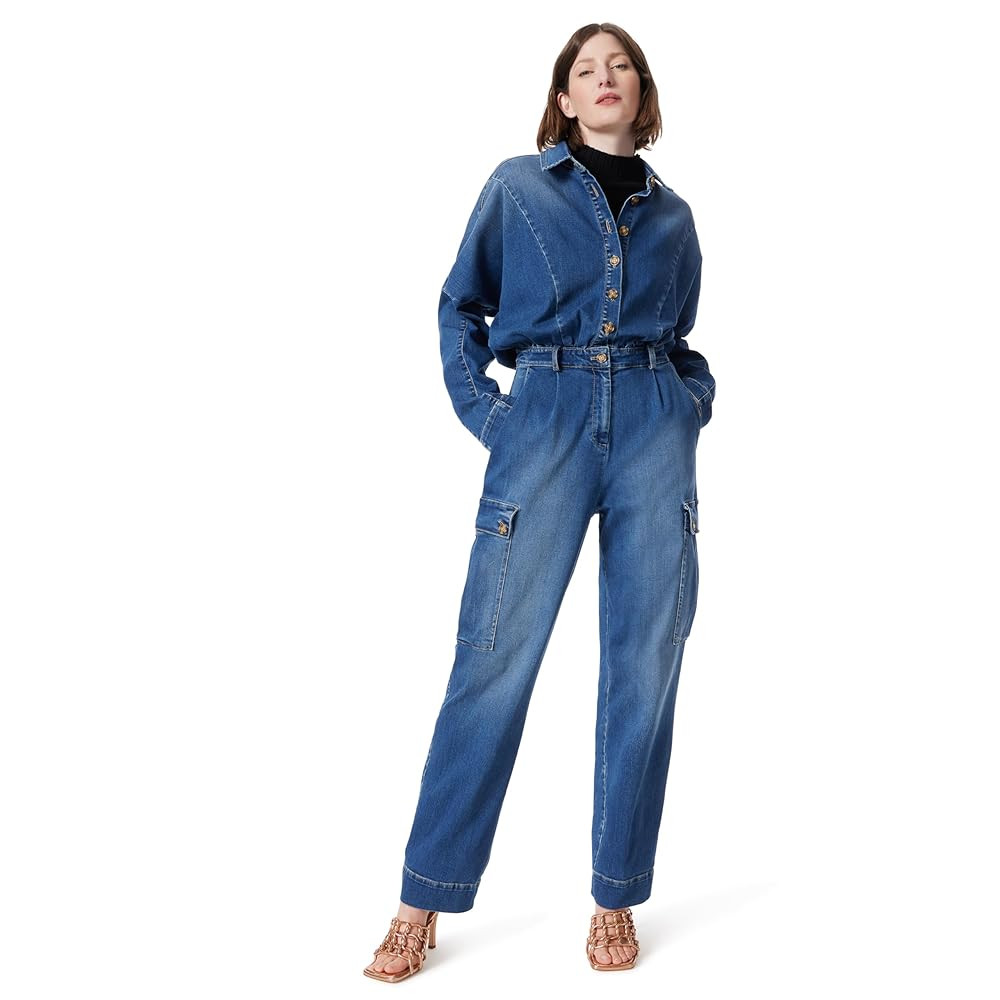 DEE OCLEPPO womens Rylee Cargo Pocket Button Front Denim Jumpsuit Standard | Amazon (US)