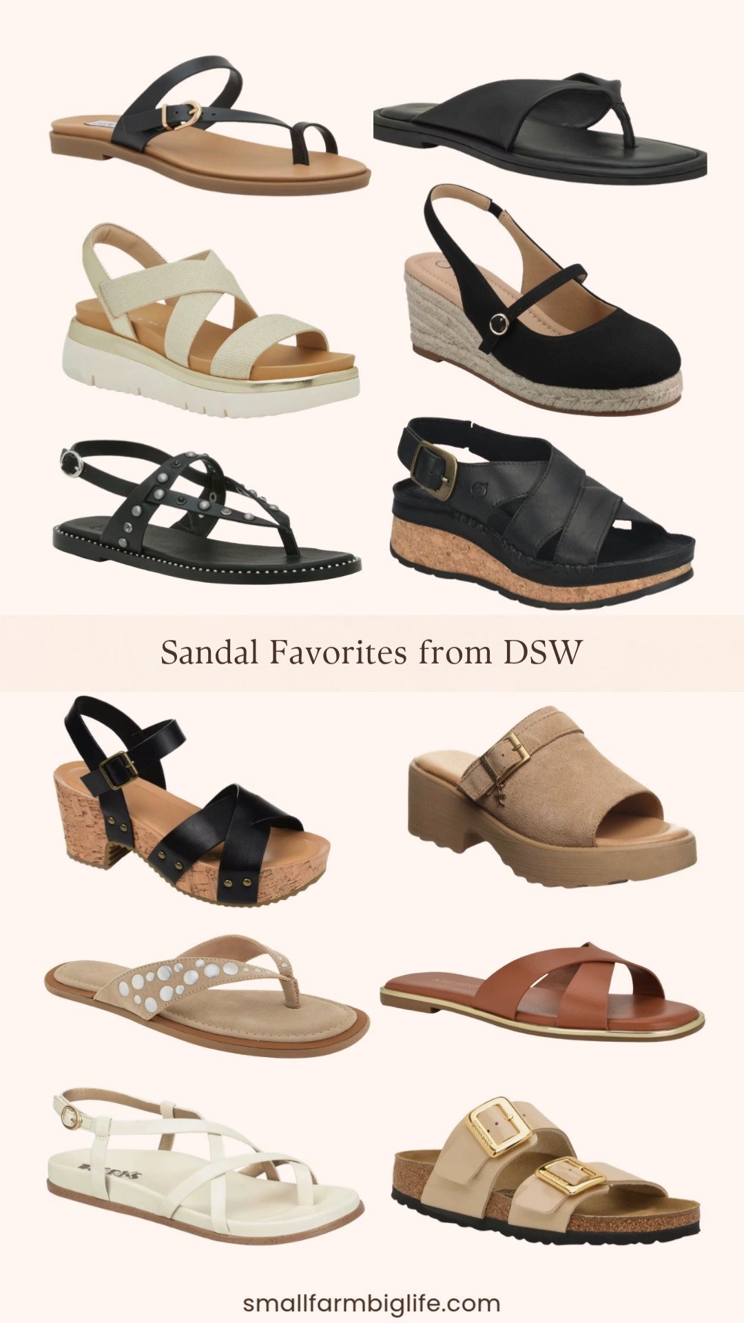 Sandal season is here and DSW has so many beautiful styles at amazing prices right now! From Birkenstocks and platform sandals to espadrille wedges, classic strappy styles, and everything in between, there is a perfect sandal for every outfit and every occasion this spring and summer. All the best neutral tones in tan, beige, cream, and black that go with absolutely everything in your wardrobe. Linking all my favorites below! 

 #LTKootd #LTKOver40 #LTKSaleAlert