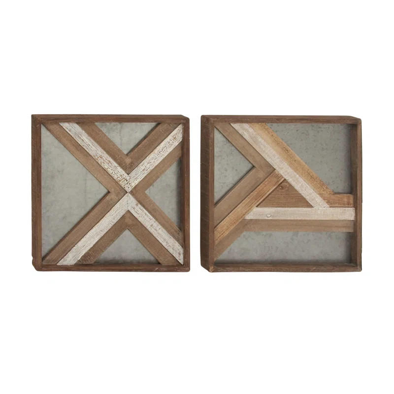 Wood/Metal Wall Décor (Set of 2) | Wayfair Professional