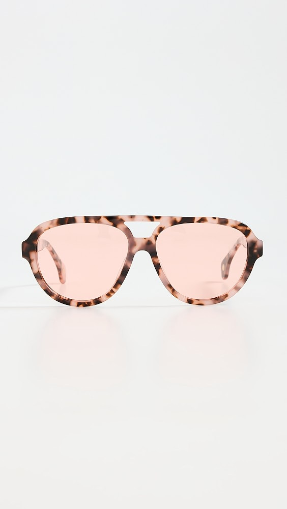 Vontélle Lenox Avenue Pink Tortoise Oversize Sunglasses | Shopbop | Shopbop