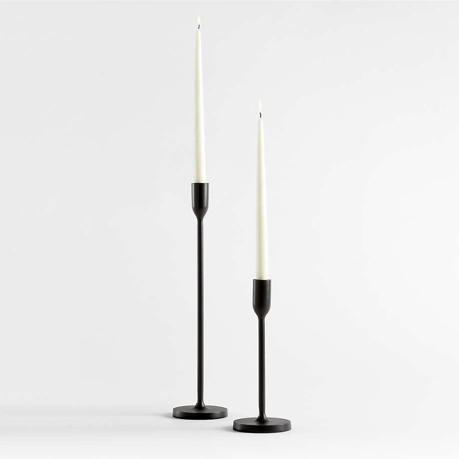 Megs Large Black Taper Candle Holder 18" by Leanne Ford | Crate & Barrel | Crate & Barrel