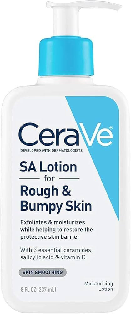CeraVe SA Lotion for Rough & Bumpy Skin, Vitamin D, Hyaluronic Acid, Lactic Acid & Salicylic Acid... | Amazon (US)