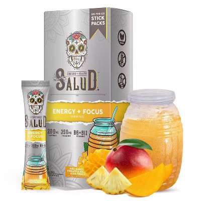 Salud Energy + Focus Pineapple Mango Drink Mix - 6pk/1.27oz | Target