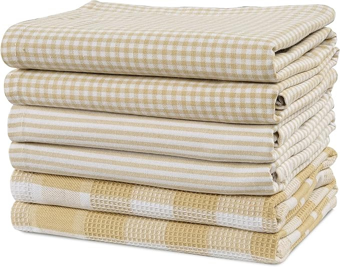 Casa Platino Dish Towels for Kitchen 18" x 28", Dish Towels Set of 6 – Great for Daily Dish Dry... | Amazon (US)