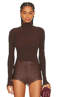 WeWoreWhat Turtle Neck Bodysuit in Umber from Revolve.com | Revolve Clothing (Global)