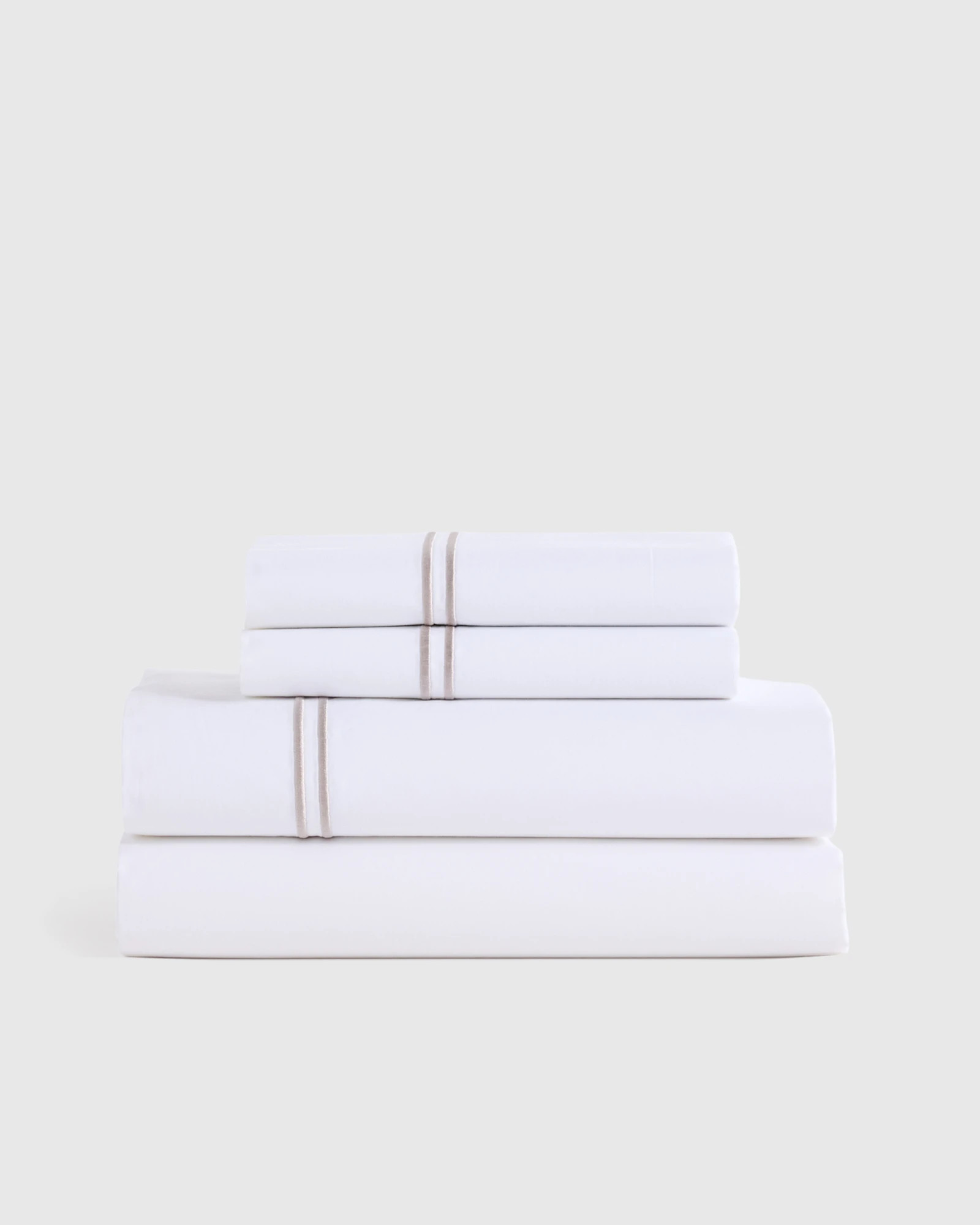 Organic Crisp Percale Sheet Set in White | Quince