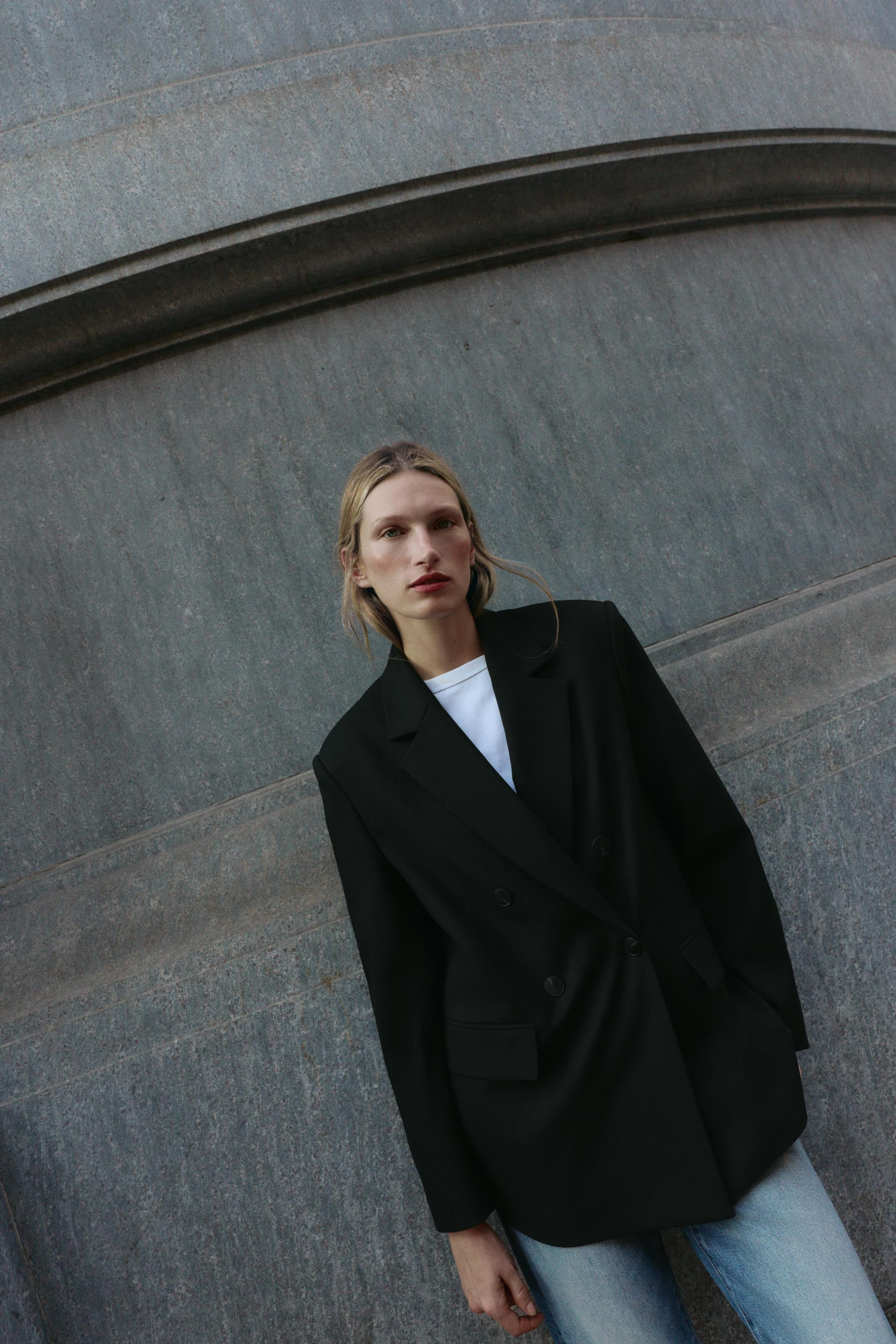 DOUBLE-BREASTED OVERSIZED BLAZER | Zara UK