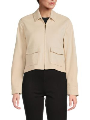 Saks Fifth Avenue Short Length Zip Jacket on SALE | Saks OFF 5TH | Saks Fifth Avenue OFF 5TH