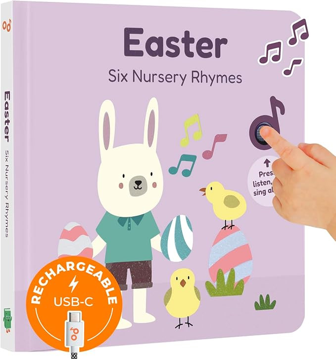 Cali's Books Easter Nursery Rhymes Musical Book - Easter Basket Stuffers for Toddlers, Baby Easte... | Amazon (US)