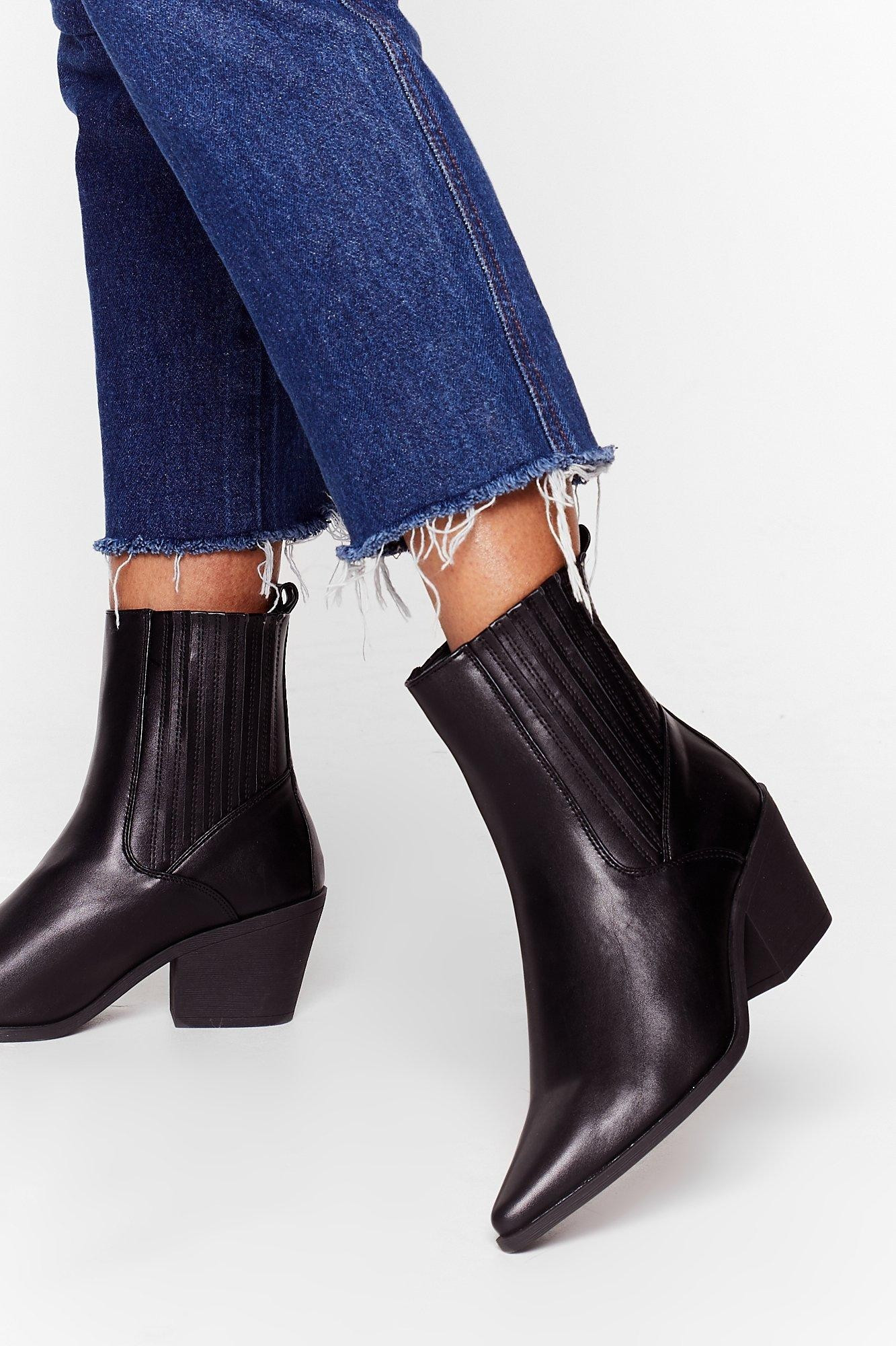 Point Blank Faux Leather Chelsea Boots | NastyGal (US & CA)