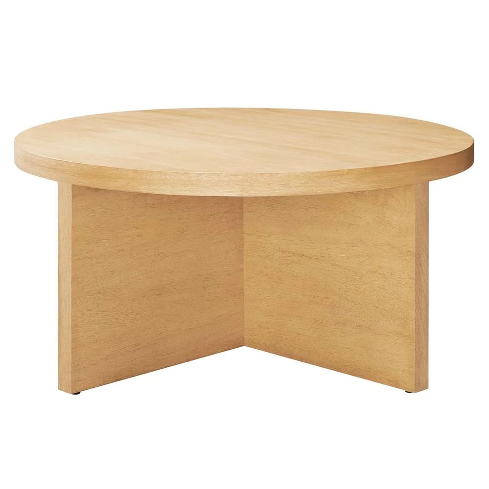 Modway Silas Round Wood Coffee Table in Natural | Walmart (US)