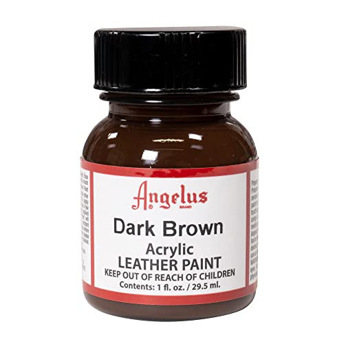 Angelus Acrylic Leather Paint For Shoes, Sneakers, Leather, Canvas, Furniture, and More - 1 fl oz, Dark Brown | Amazon (US)