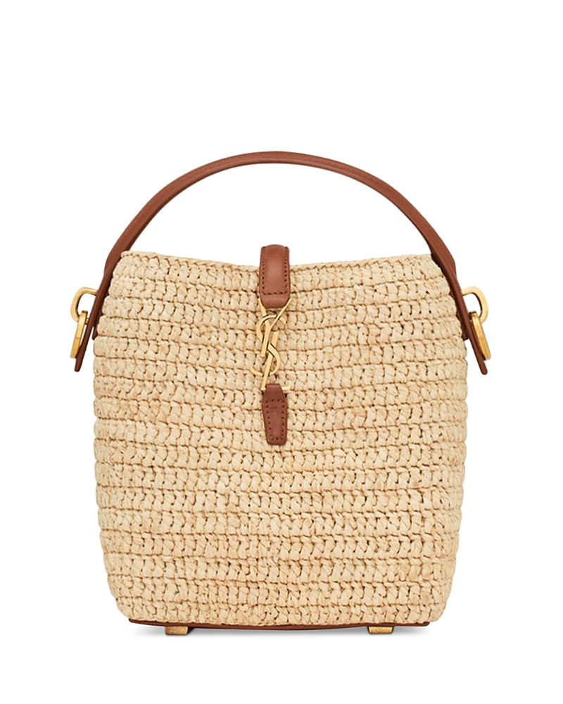 Saint Laurent Le 37 Mini Bucket Bag in Raffia | Bloomingdale's (US)