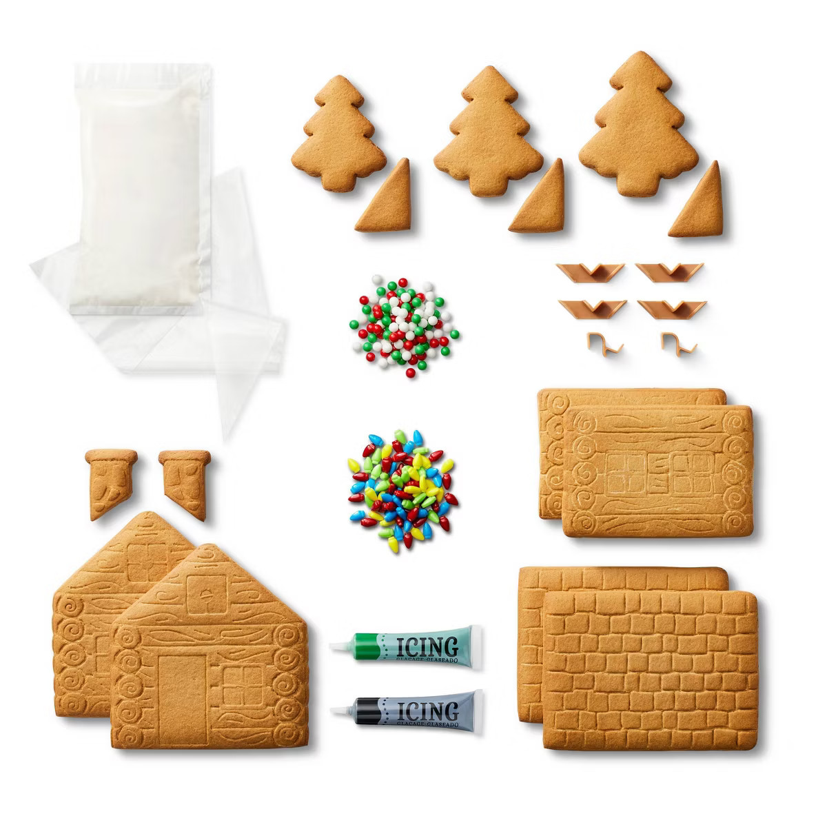 Holiday Log Cabin Gingerbread House Kit - 32.66oz - Favorite Day™ | Target