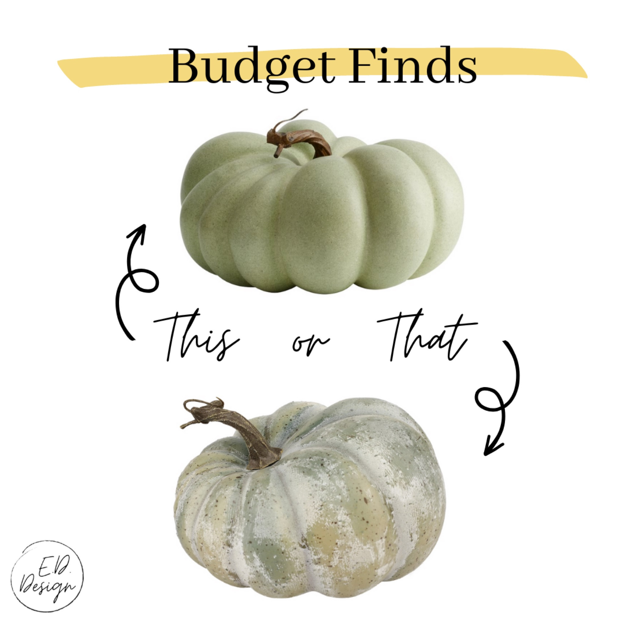 Faux pumpkin, green pumpkin, fall decor, autumn decor, seasonal decor, pumpkin decor, table decor, seasonal finds, this or that, high low, budget decor 

#LTKSeasonal #LTKhome #LTKHalloween