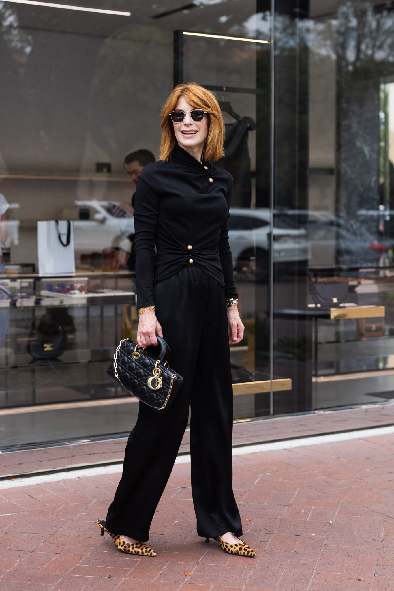 Black on black. Fashion Week look
Wearing a size xs in both pieces.

#LTKNYFW #LTKOver40